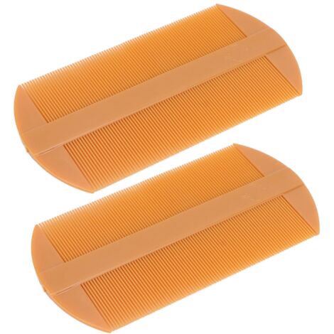 Peigne double face anti-poux en plastique vintage, 10 unités pour soins capillaires et élimination des lentes (1/5)