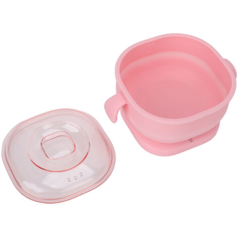 Chauffe-cire électrique 400ml pour épilation rapide, pot en silicone rose, compatible prise EU 220-240V (1/5)