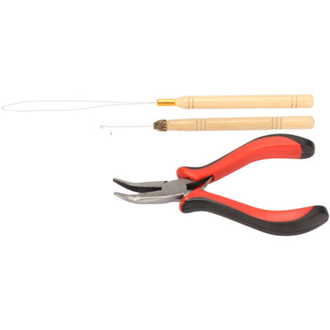 Kit d'anneaux en silicone pour extensions de cheveux avec crochet et accessoires de coiffure - 5200 pièces (1/5)