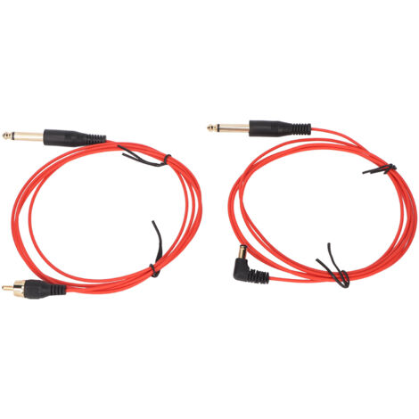 2 pièces Attache Câble RCA Tatouage 1.8m OD 2.2mm Alimentation Stable Haute Performance Cordon DC Rouge (1/5)