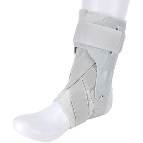 Attelle de cheville médicale grise pour entorse, confortable et stabilisatrice, taille M (35-39). Idéale pour tendinite et récupération. (1/5)