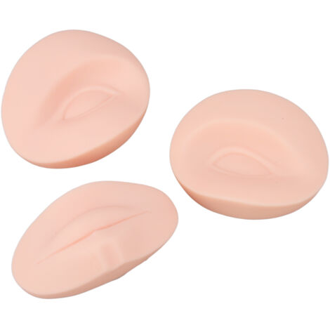 Visage en Silicone Réutilisable pour Entraînement Maquillage Sourcils et Lèvres - 3 Modèles Doux (1/5)