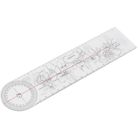 Rapporteur d'angle orthopédique 360° pour kinésithérapeutes - Goniomètre de mesure articulaire professionnel (1/5)
