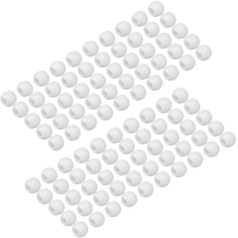 Perles de coiffure pour dreadlocks, 100 pièces en plastique blanc avec trou large 12mm, accessoire tressage (1/5)