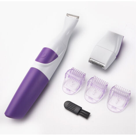 Rasoir Électrique Femme 2 en 1 pour Maillot et Jambes, Épilation Sèche ou Humide, Violet (1/5)