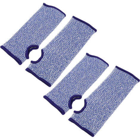 Manchettes de Protection Bras Bleues 4 Pièces, Épais avec Fente Pouce Anti-Rayures (1/5)