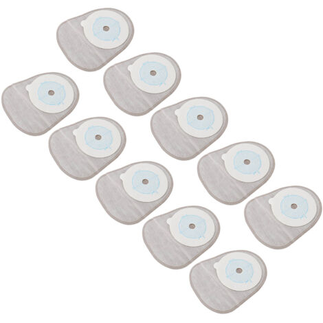 10 pièces Poches de Colostomie Adhésives à Usage Unique, Drainables pour Soins de Stomie Iléale (1/5)