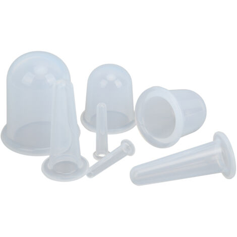 Kit de 7 Ventouses de Massage Facial en Silicone Transparent pour Soins à Domicile (1/5)