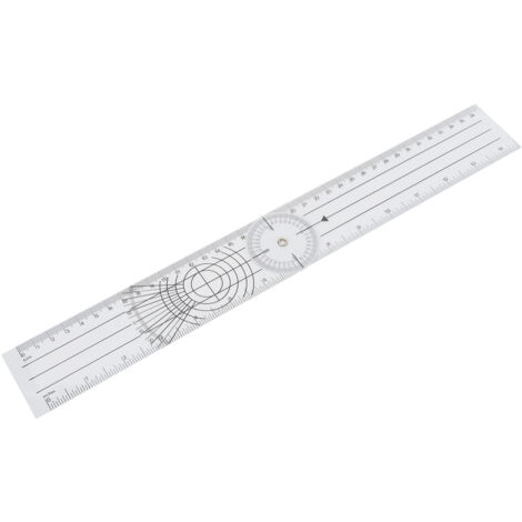Règle d'angle ajustable transparente pour dessin technique, architecture et bricolage - Outil de mesure de précision (1/5)