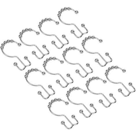 12 Crochets de Douche en Acier Inoxydable, Fixation Facile, Lot de 12 (1/5)