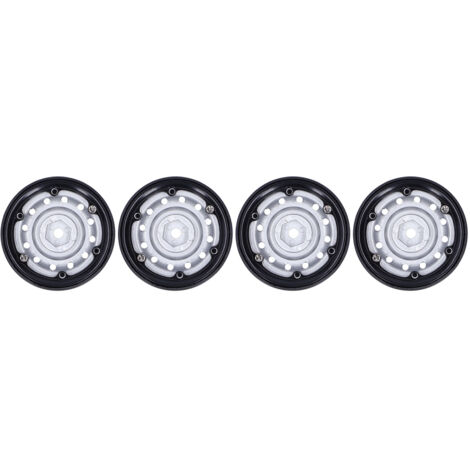 4 Pièces Jantes Beadlock en Métal pour Véhicules RC Crawler, Compatibles TRX4/SCX10, Finition Argentée (1/5)