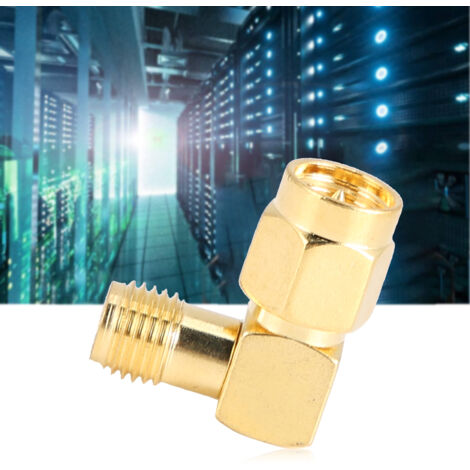 Connecteur SMA Mâle-Femelle, Coude à 90°, Lot de 5 Adaptateurs pour Antenne RF (1/5)