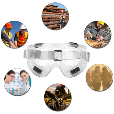 Lunettes de protection anti-buée résistantes aux chocs thermiques pour professionnels de laboratoire et chantier (1/5)
