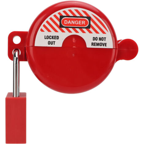 Serrure de sécurité pour robinet gaz et eau, anti-choc et thermorésistante, avec cadenas de sûreté (1/5)