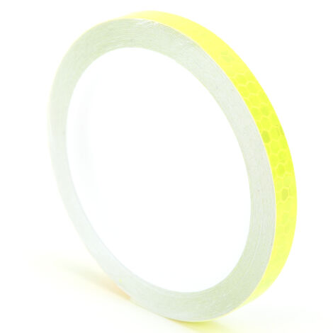 Autocollants Rétroréfléchissants Hexagonaux Imperméables - Adhésifs Sécurité pour Casque, Vélo, Scooter, Jaune Fluorescent (1/5)