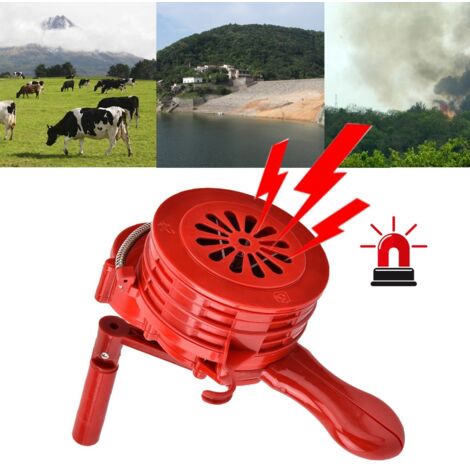 Sirène d'alarme manuelle à manivelle, sirène de sécurité portable pour situations d'urgence (1/5)
