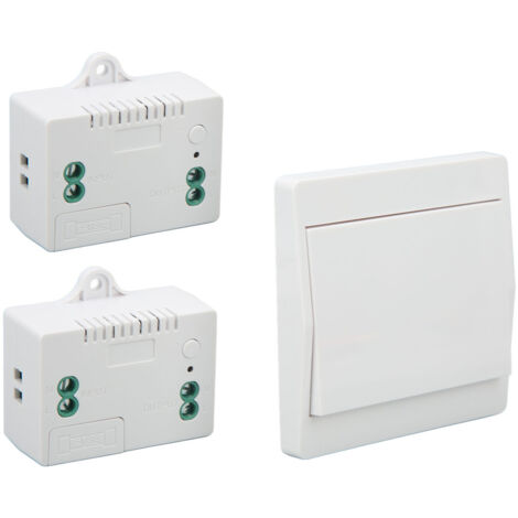 Interrupteur sans Fil Étanche pour Plafonnier, Télécommande avec Récepteur Murale Autonome (1/5)