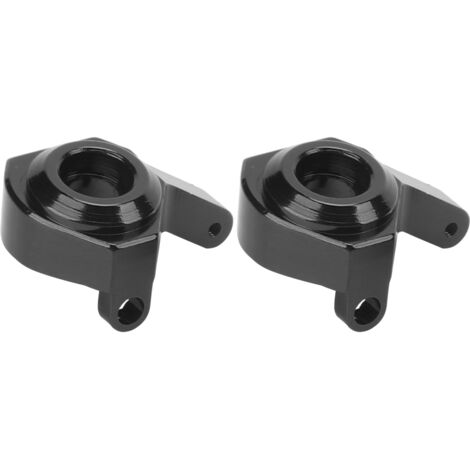 2 Pièces de Direction en Aluminium pour Axial SCX24, Améliorations pour Modèles RC 1/24, Noires (1/5)
