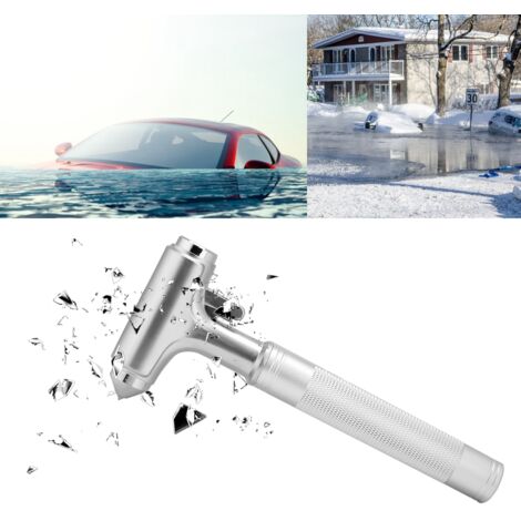 Marteau de secours en acier inox pour casser vitre voiture, outil de sécurité automobile (1/5)
