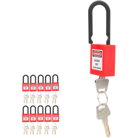 10 Kits de Serrures de Protection 38mm en Nylon Antidérapantes pour Ateliers et Usines (1/5)