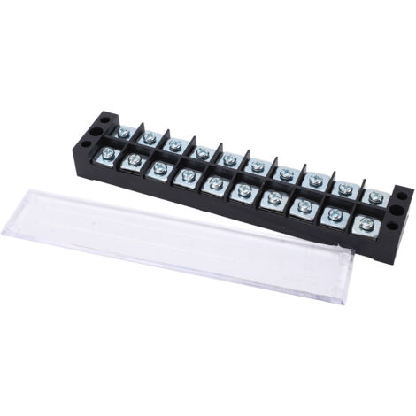 Bloc de connexion double rangée 600V 45A, 10 pôles en laiton pour applications électriques haute puissance (1/5)