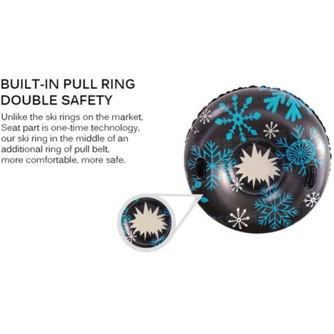 Anneau de traîneau gonflable pour enfants, tube de glisse PVC résistant pour sports d'hiver, loisirs neige. (1/4)