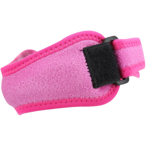 Genouillère de sport ajustable avec coussinets rotuliens - Confort et soutien pour running, fitness et activités extérieures - Rose (1/5)