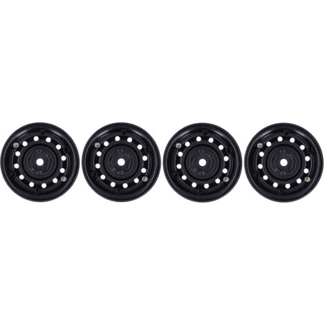 4 Roues RC Crawler Noires avec Jantes Beadlock en Métal pour Véhicules TRX4/SCX10, 12 Trous (1/5)