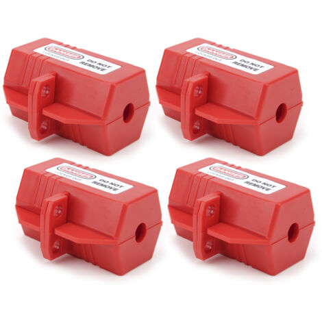 4 Pièces Bouchons de Sécurité pour Équipements Électriques et Systèmes de Climatisation, Cadenas de Verrouillage Industriel (1/5)