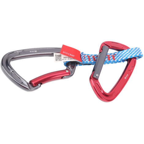 Ensemble de dégaines d'escalade CAMNAL avec mousquetons ergonomiques, 27 cm pour via ferrata et varappe (1/5)