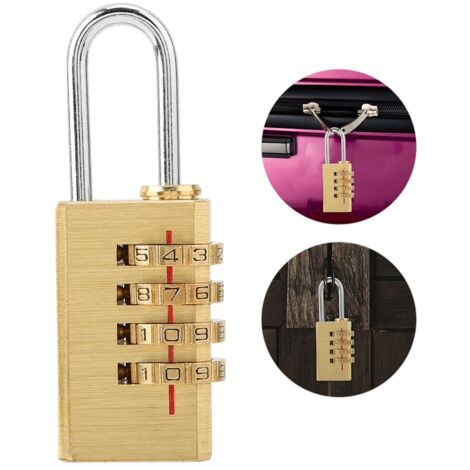 Cadenas à combinaison numérique 4 chiffres pour bagages en métal réinitialisable (1/5)