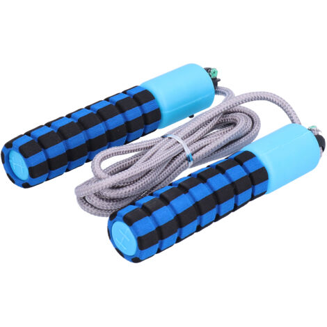 Corde à Sauter avec Compteur Électronique, Ajustable pour Entraînement Fitness - Bleu (1/5)