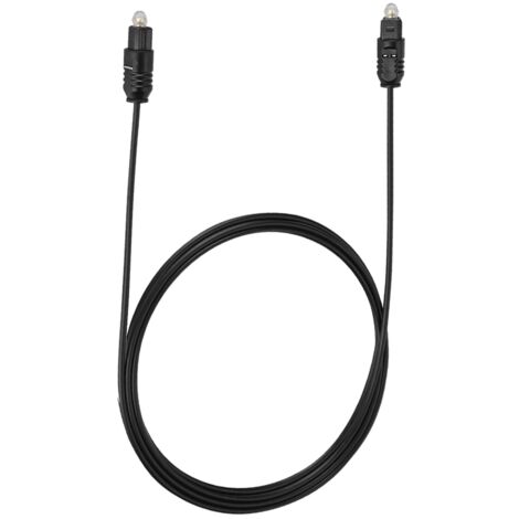 Câble Optique Numérique Toslink 2m pour Home Cinéma, TV, Barre de Son et Systèmes Audio