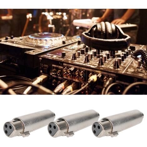 Adaptateur Audio RCA Femelle vers XLR Femelle 3 Broches - Convertisseur en Alliage de Zinc - 3 Pièces (1/5)