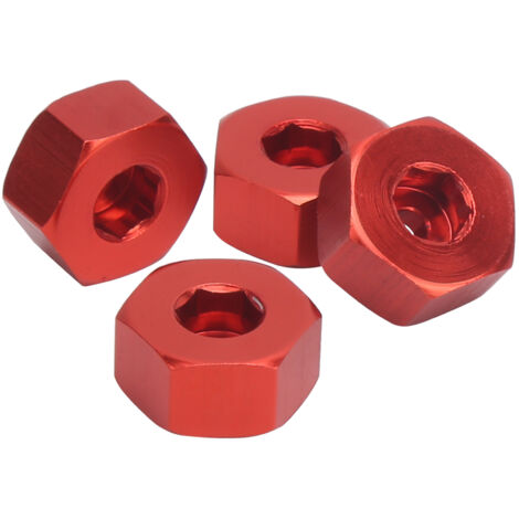 Adaptateur Hexagonal 5-12mm pour Moyeu de Roue WPL D12 1/10 - 4 Pièces Rouge (1/5)