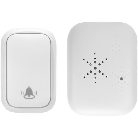 Sonnette Étanche sans Fil à Longue Portée avec 38 Mélodies, Flocon de Neige Blanc, pour Intérieur et Commerce, Alimentation AC110‑240V UE (1/5)