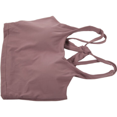 Soutien-gorge de Sport Femme Dos Croisé pour Yoga Fitness Entraînement Violet Gris Taille M (1/5)