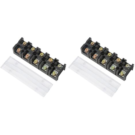 Bloc de Terminaison Double Rangée 60A 600V, Borne de Barrière Compacte PC pour Tableau Électrique, 5 Pôles (605) (1/5)