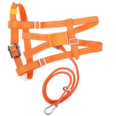 Harnais anti-chute ajustable pour travaux en hauteur, 6 modèles, ceinture de sécurité avec sangle de 5m et mousqueton compact. (1/5)