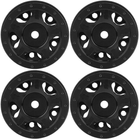 Jantes Alliage 4 pièces pour RC 1/24 Axial SCX24 C10 JLU B‑17, Noires (1/5)
