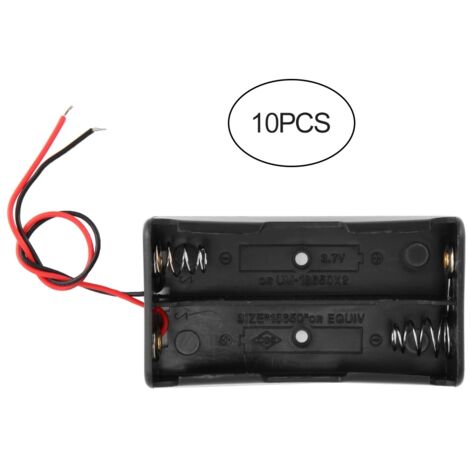 Boîtier de protection robuste pour 10 piles rechargeables 18650 - Noir (1/5)