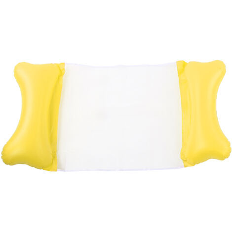 Hamac Flottant Gonflable Adulte pour Piscine, Flotteur de Détente Portable - Jaune (1/5)