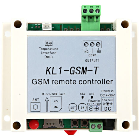 Thermostat GSM avec Capteur de Température, Télécommande et Alimentation 7-36VDC pour Surveillance à Distance