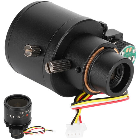 Motorisé 1/2,7" zoom 2,8-12 mm pour caméra IP 3MP, objectif de surveillance motorisé, monture CS (1/4)