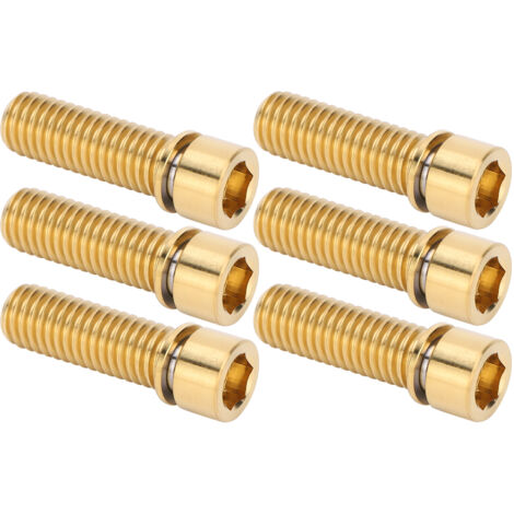6 vis M8x25mm en alliage de titane pour potence de vélo, pièces détachées et accessoires cyclistes (1/5)