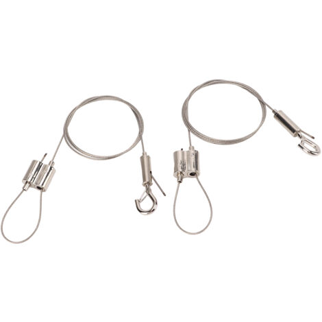 Suspension ajustable pour luminaires et présentoirs, câble de 100 cm, capacité 30 kg avec crochet, lot de 2 (1/5)