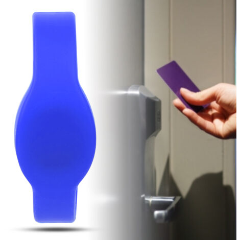 Bracelet RFID 125Khz Silicone 10 pièces Étanche IP68 pour Piscine Sauna Sport Carte d'Accès Bleu (1/5)