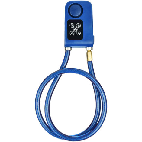 Serrure Intelligente Bluetooth pour Vélo avec Alarme Anti-Vol et Chaîne Sécurisée, Bleue (1/5)