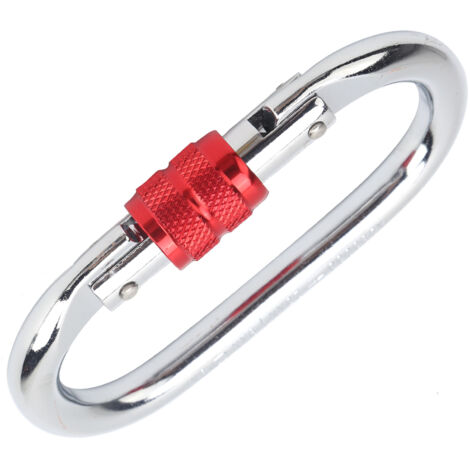 Mousqueton d'escalade en acier inoxydable, Boucle de sécurité O 25KN pour via ferrata et équipement outdoor (1/5)