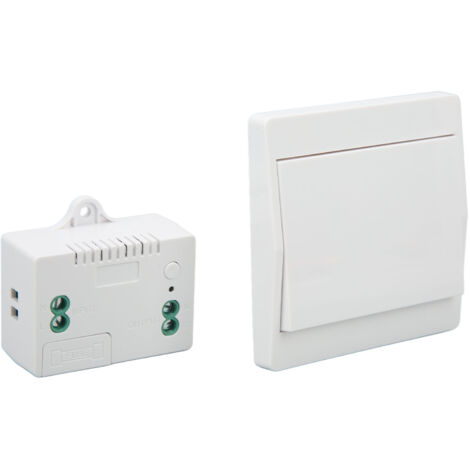 Interrupteur sans Fil Étanche pour Plafonnier avec Télécommande, Kit Récepteur Murale Autonome (1/5)